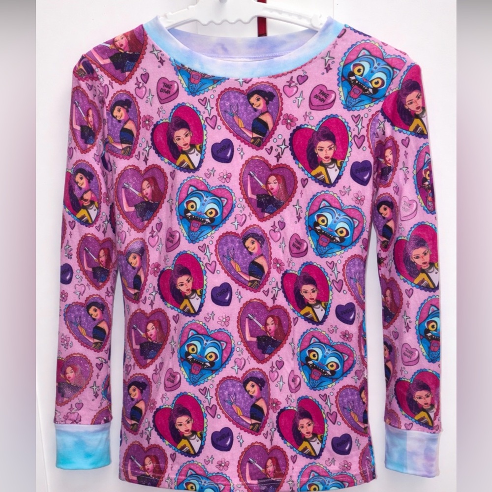 BAMBOO Pink and Purple Kids Long Sleeve Tee